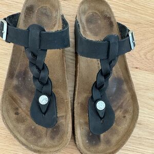 Black Braided BIRKENSTOCK Sandals